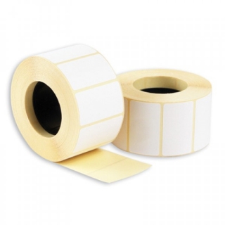 Самоклеющаяся термотрансферная этикетка Полуглянец (Vellum) 40x25мм (1000 шт)