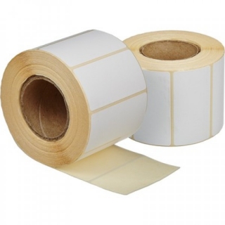 Самоклеющаяся термотрансферная этикетка Полуглянец (Vellum) 58x30мм (900 шт)